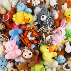 Laxdacee variety of animal plush toys arranged for display, appealing classroom rewards.