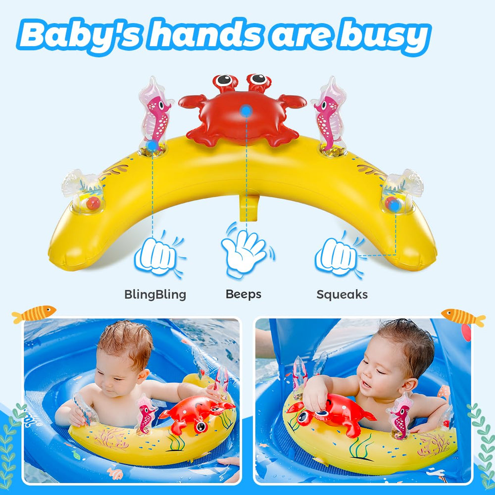 LAYCOL adjustable safety seat supports growing infants in the float.