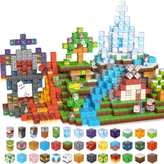 LAYVIC magnetic building blocks ice snow theme cubes promote imaginative play and STEM exploration.