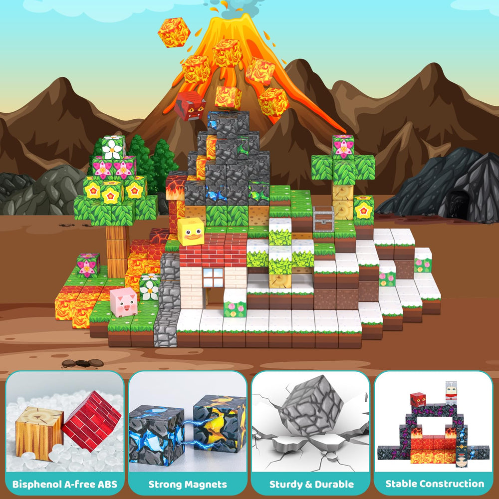 LAYVIC magnetic blocks nine-characters images enhance storytelling and role-play during group sessions.