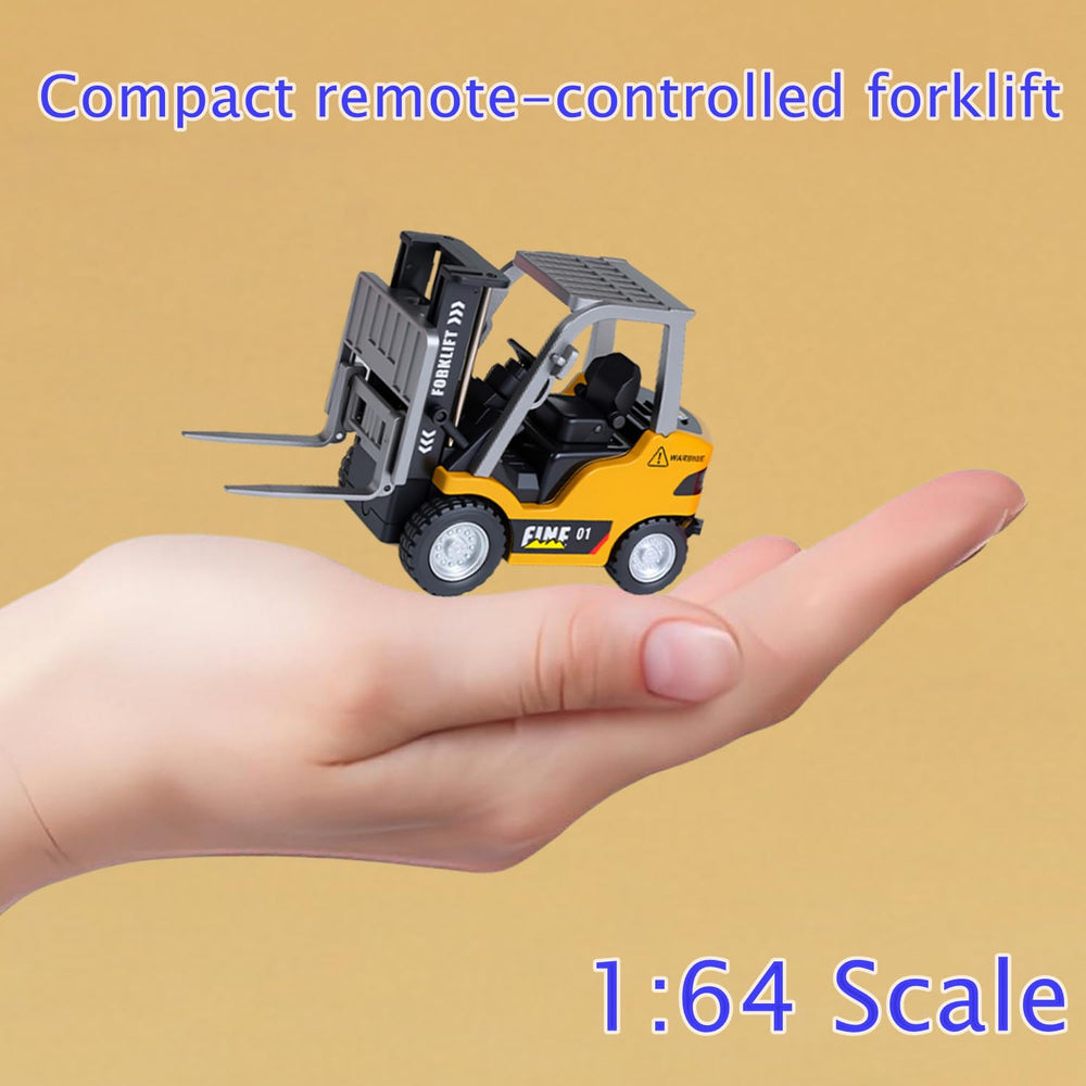 LBKR Tech RC forklift compact 1/64-scale size fits desks.