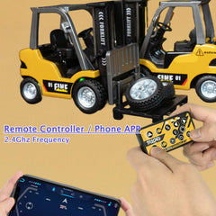 LBKR Tech RC forklift sounds and lights enhance play sessions.