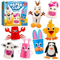 LC Crafts paper cup craft kit horse: sparks imagination and fine motor practice.
