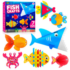 LC Crafts popsicle fish cutouts boost creative play and color recognition.
