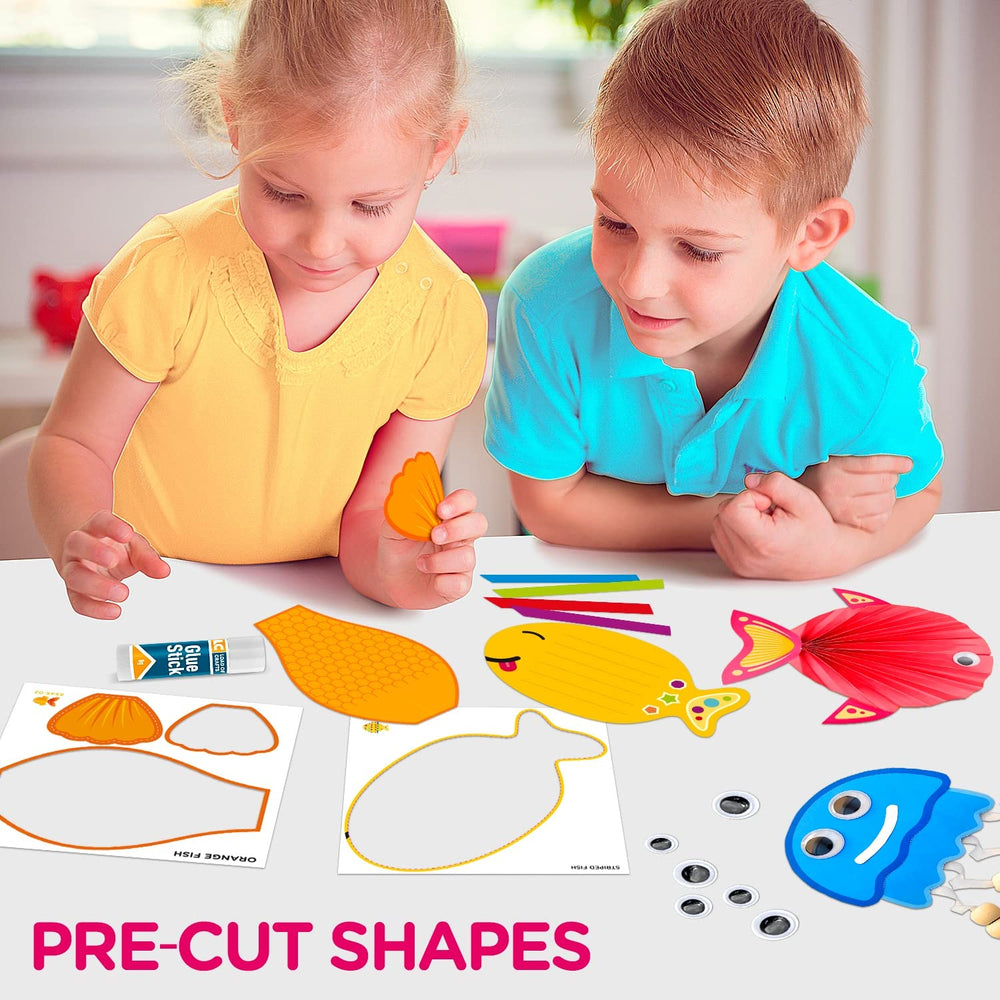 LC Crafts striped fish cutouts promote sequencing and design exploration.