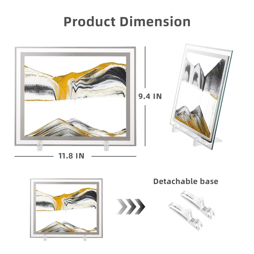 LCDOCLAK 3D Hourglass Deep Sea Sandscape displays shifting layers and calming motion, great for focus at work.