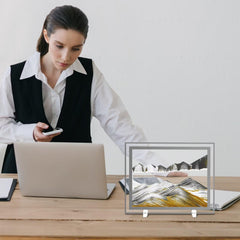 LCDOCLAK Deep Sea Sandscape shows bubbles and water movement for immersive viewing at your desk.