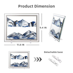 LCDOCLAK 3D hourglass deep sea sandscape emphasizes calming motion for office spaces.