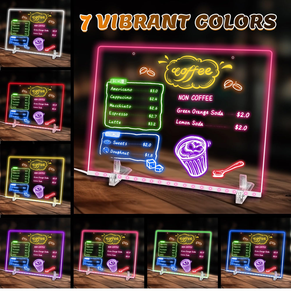 LCJECV LED Note Board invisible bracket stand for versatile placement