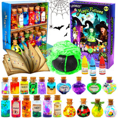 ldomet magic potions kit hero display with cauldron and bottles for imaginative play.