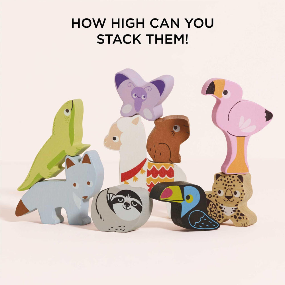 Le Toy Van drawstring bag keeps pieces organized for on-the-go play.