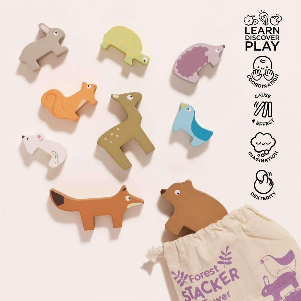 Le Toy Van drawstring travel bag keeps parts organized.