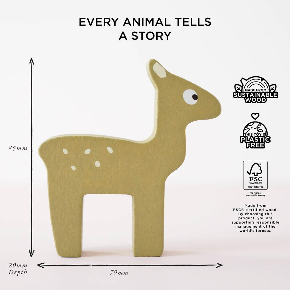 Forest animals set encourages counting and shape recognition.