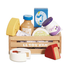 Le Toy Van Honeybee Market eggs and dairy crate for imaginative grocery shopping