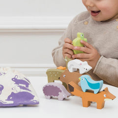 Non-toxic paints and rubberwood support eco-friendly, durable play.