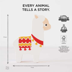 Le Toy Van wooden animals pieces provide counting and shape-recognition practice.