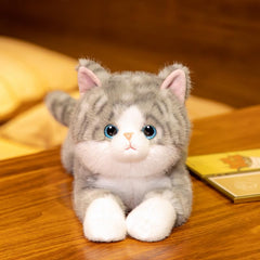 Leahaoe realistic cat stuffed animal adds cozy decor and companionship
