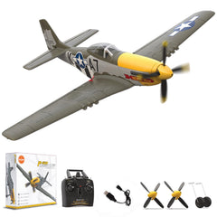 LEAMBE brushless RC Plane P51D Mustang 500mm showing power and efficiency for longer flights