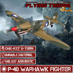 LEAMBE P-40 Warhawk with XPILOT stabilization for ultra-stable flights.