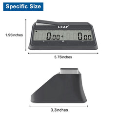 Bright countdown display helps players track move clocks in rapid chess rounds.