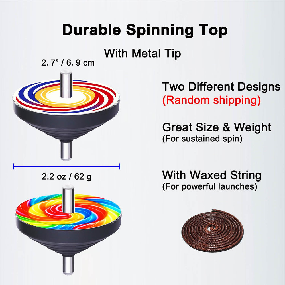 Leap Fit Korean Games Set spinning-top ready for long spins.