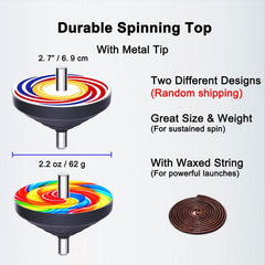 Leap Fit Korean Games Set spinning-top ready for long spins.