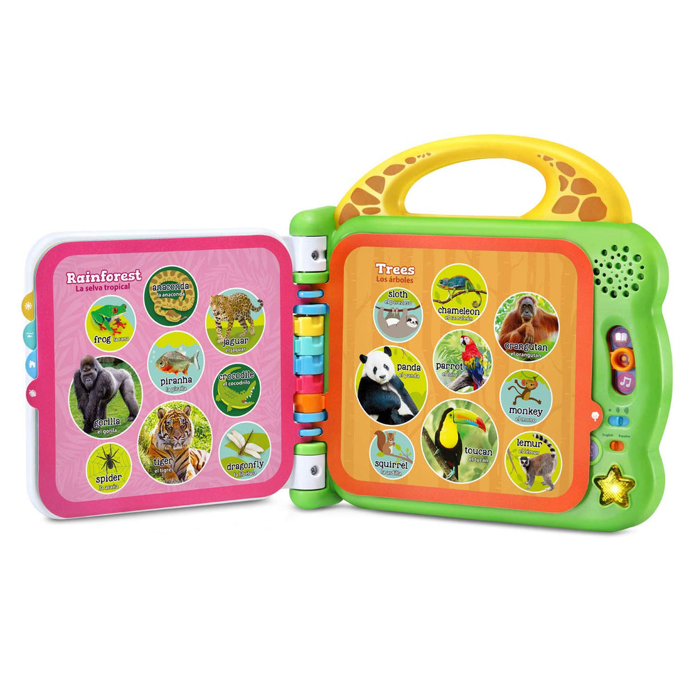 LeapFrog 100 Animals Book forest habitat spread sparks imaginative discovery.