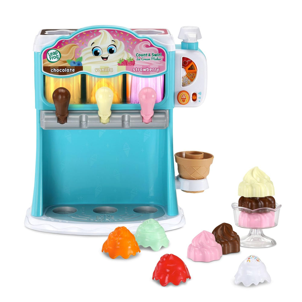 LeapFrog Count and Swirl lever close-up enables interactive pretend serving.