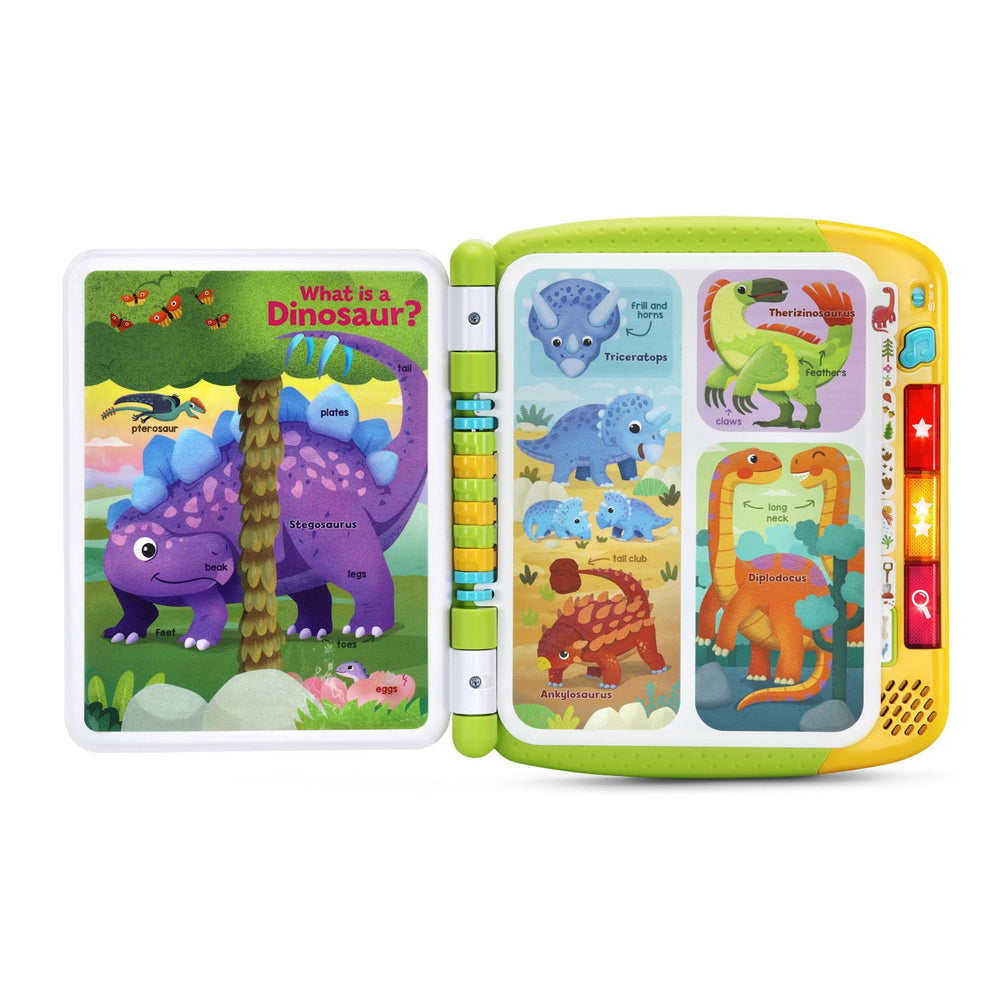 LeapFrog Dinosaur Book pronunciation feature helps kids learn dinosaur names.