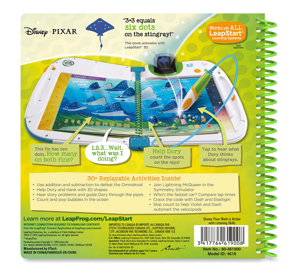 LeapFrog LeapStart 3D Lightning McQueen time laps boosts number sense through play