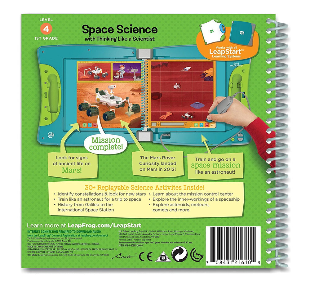 LeapFrog LeapStart robot-design activity page showcases hands-on problem solving.