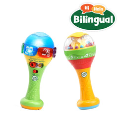 LeapFrog Learn and Groove Shakin' Colors Maracas feature a light-up dome that changes colors with music.