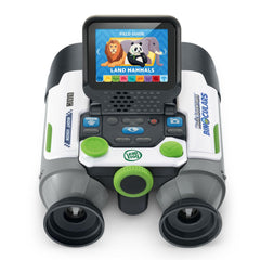 Night vision mode activated on LeapFrog binoculars for nocturnal wildlife viewing.