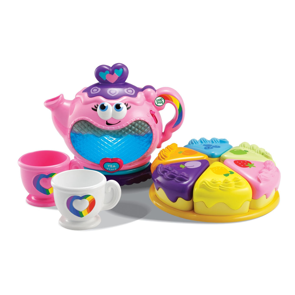 LeapFrog Musical Rainbow Tea Party teapot light up during colorful play