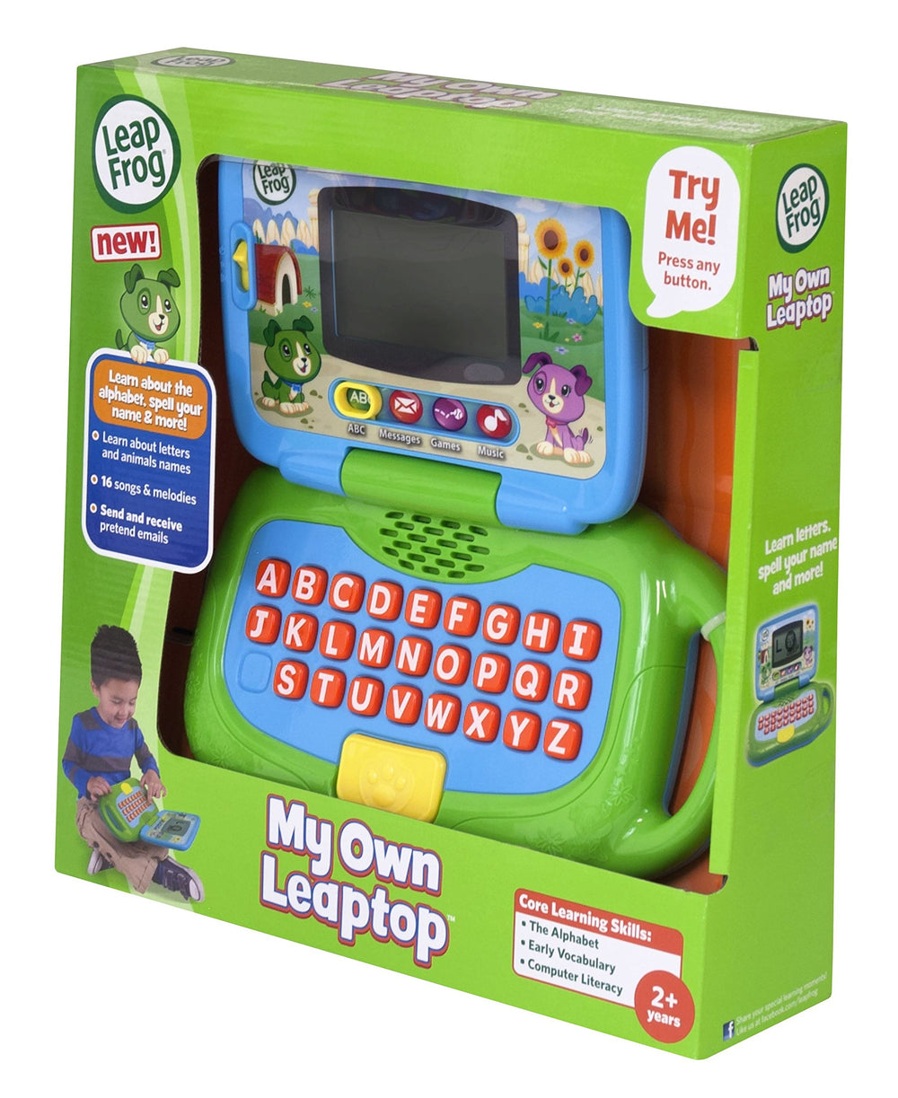 LeapFrog Leaptop includes a take-along handle for learning on the go.