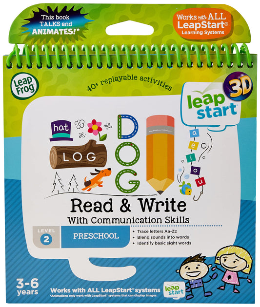 LeapFrog Read & Write 3D Activity Book front cover with vibrant colors and friendly characters.