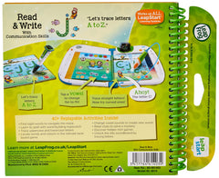 Inside pages of LeapFrog Read & Write 3D Activity Book showing interactive activities for early literacy.