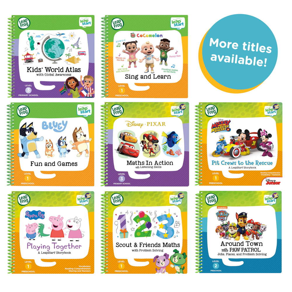 Reward stickers page in LeapFrog Read & Write 3D Activity Book featuring over 25 stickers.