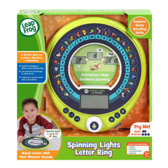 LeapFrog Spinning Lights Letter Ring is suitable for ages 3 and up.