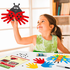Learn & Climb eight-animal craft set featuring ladybug, hedgehog, rabbit, butterfly, parrot, monkey.