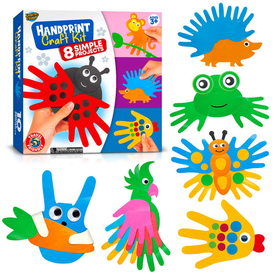 Learn & Climb handprint animal characters kit helps toddlers develop fine motor skills.