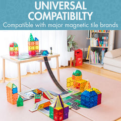 Learn & Grow road toppers cross roads enable intersecting paths on magnetic tiles.