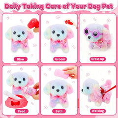Learn2M interactive puppy walker enhances pretend play with walks and barks.
