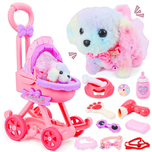 Learn2M puppy pushcart playset for imaginative pet care play.