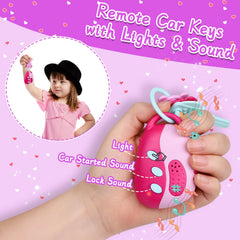 Learn2M purple play purse car keys with real-life sounds.