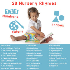 Learning Bugs 28-songs button panel encourages interactive counting and color recognition.