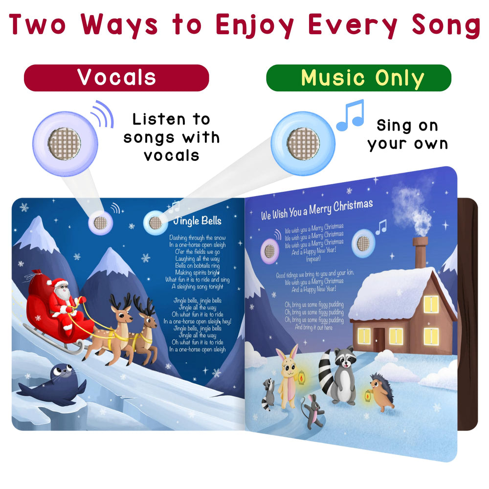 LEARNING BUGS Christmas Songs bright illustrations engage toddlers during song time.