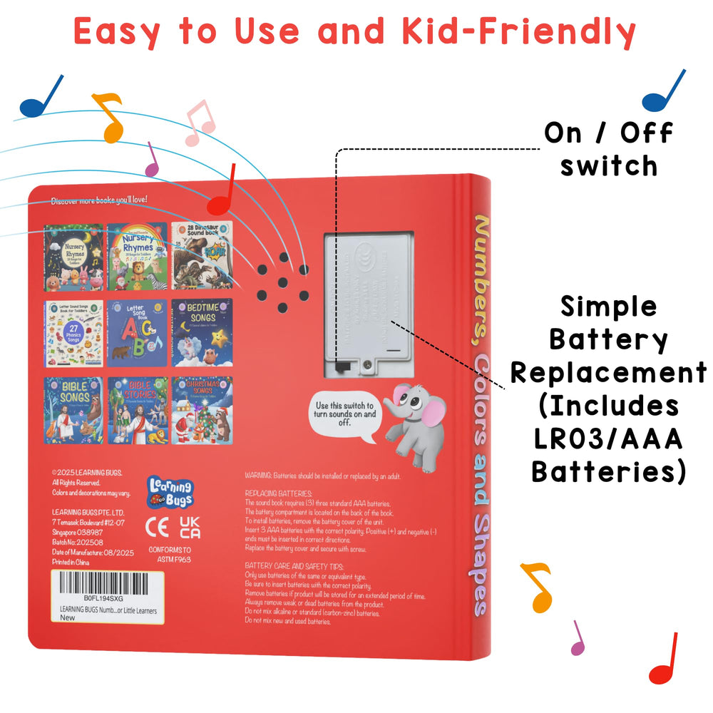 Learning Bugs compact travel-friendly design makes learning on the move easy for toddlers.
