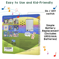 Battery compartment with included batteries for immediate use.