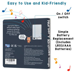 Learning Bugs Nursery Rhymes packaging highlights sturdy design, ideal for gifting.